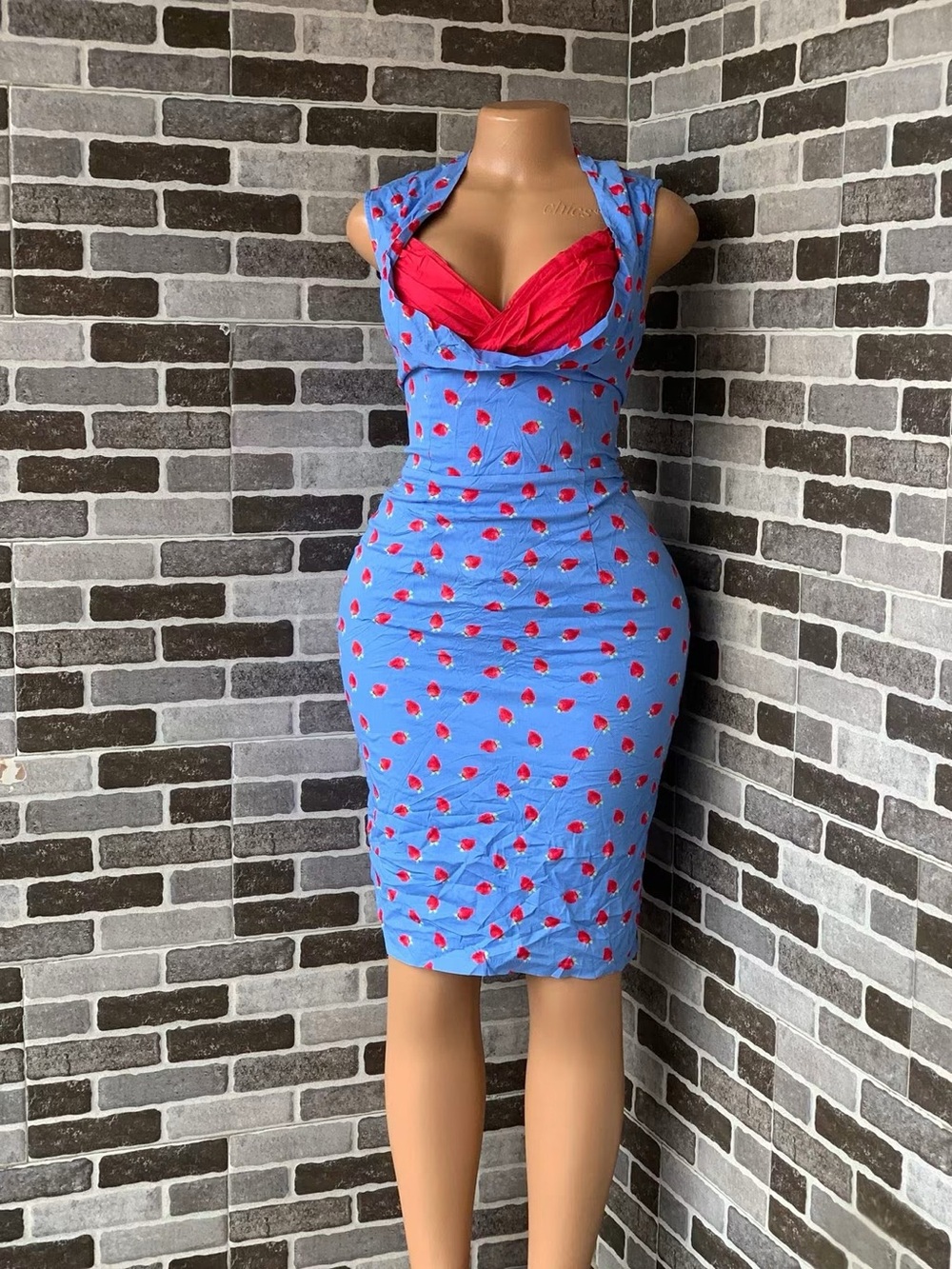 Lindy Bop Vintage inspired Blue Midi Dress Uk 14- Us 10